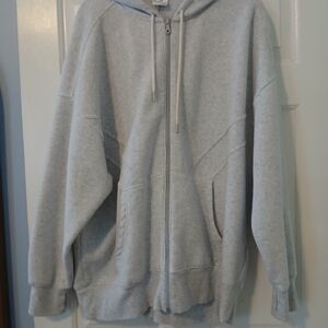 Aerie Heather Gray Women's Zip-Up Hoodie